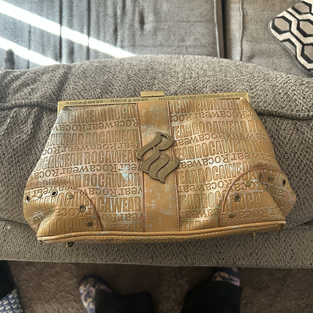 Rocawear Metallic Gold Clutch